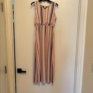 Striped Sleeveless Maxi Dress